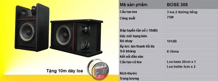 Loa karaoke Bose 305 hát hay và nghe nhạc chất giá rẻ - Hoàng Audio